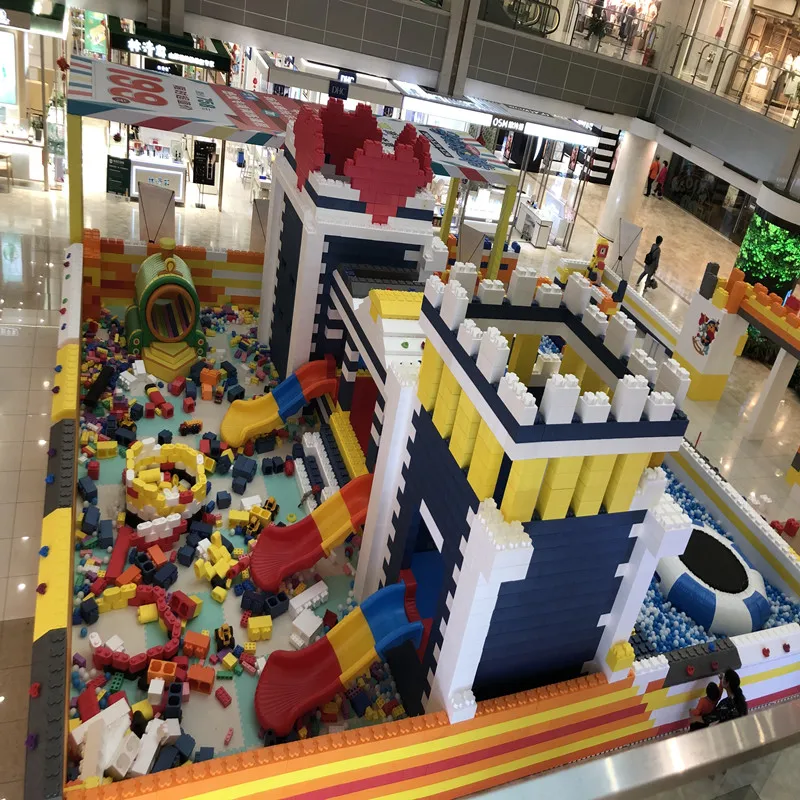 Popular City building Blocks Brickyard Kids Blocks Soft EPP Giant Children Playground Castle Buildings Set With Ball Pit