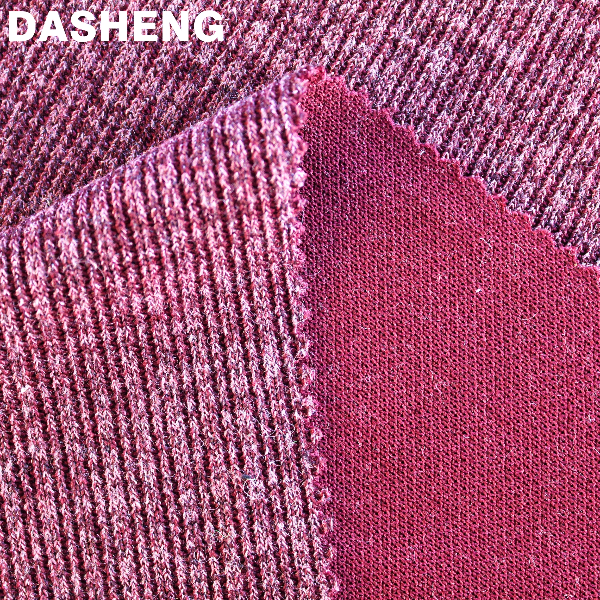 Manufacture Wholesale Customized Hot Selling 91%Polyester 7%Rayon Melange Stretch knitted Rib(knitted Angora Rib) for pants tops