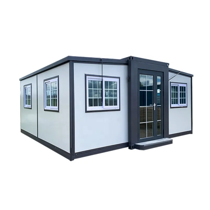 factory customized prefab 20ft 40ft expandable folding container house 2 bedrooms bed prefabricated foldable container home