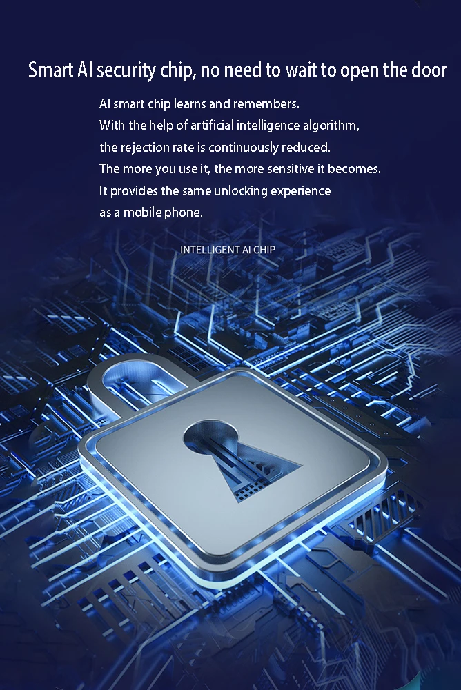 Digital Entry Door Lock Front 3D Face Recognition Fingerprint Electronica Residential Smart Lock with Type C Charge Port