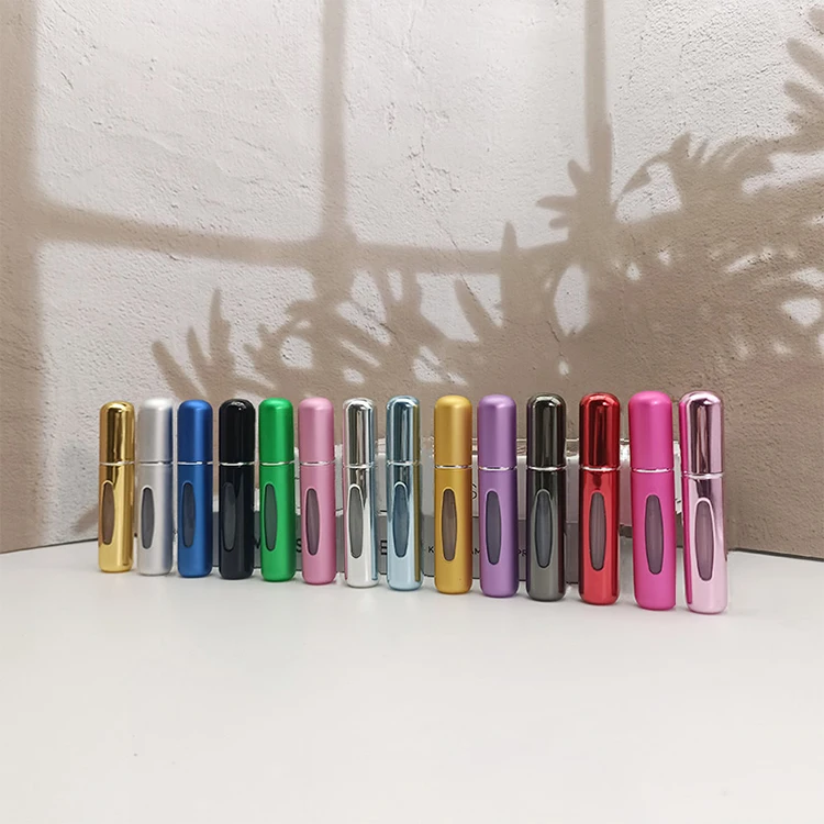 Manufacture Customised Empty Luxury Travel Size 10 ml Refillable Perfume Bottle Aluminum Sprayer Atomizer with Box