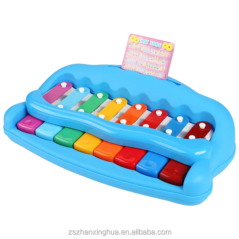 Professional Xylophone Toy Instrument Glockenspiel With Great Educational Development Blue Musical Kid Toy As Gift