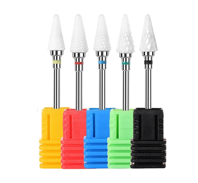 5-in-1 professional universal nail polish grinder wear-resistant and easy to clean ceramic pointed grinding head