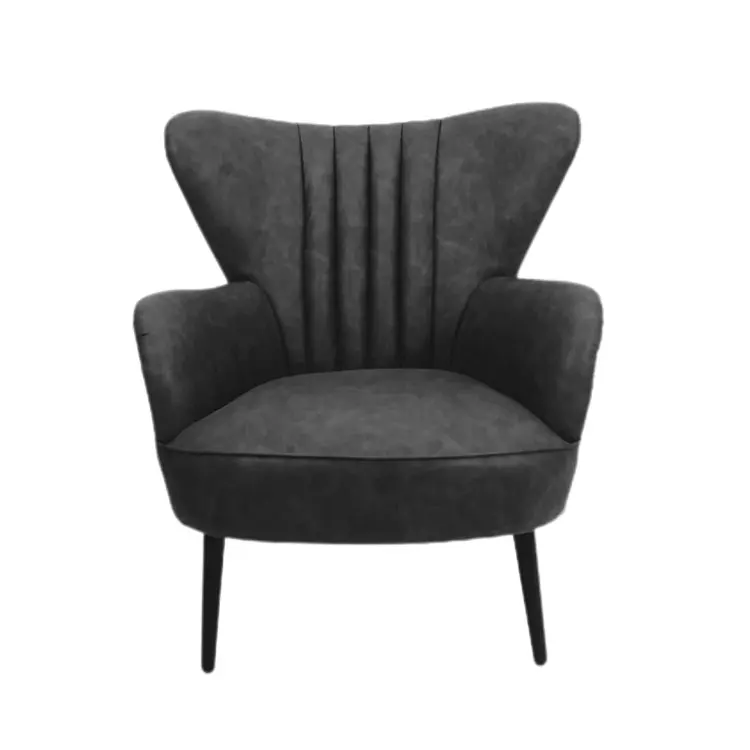 high quality fashion classic style stripes design armchair bedroom wing leather luxury sofa chair