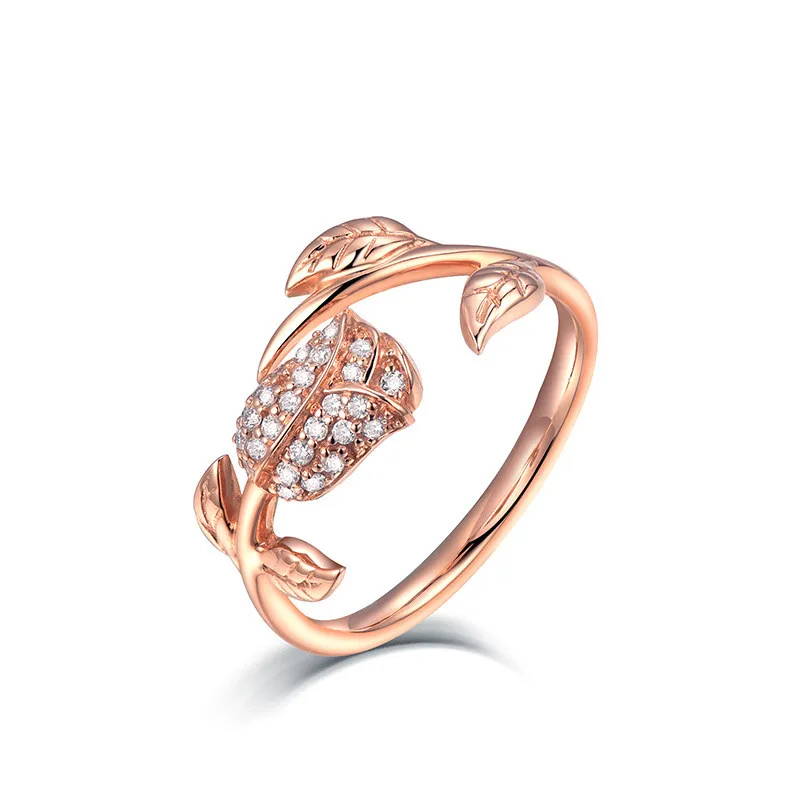  Customized 24k 18k pure rose gold 14k Rose Gold Diamond real