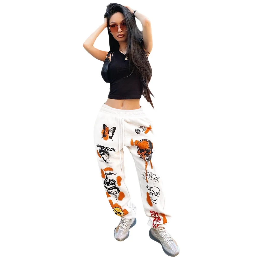 2022 Outdoor Cargo Yoga Pant Plus Size Women Trouser Lady Fashion Casual Print Trouser Sport Track Pant Sexy Stacked Sweat Pants