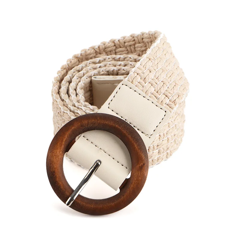 Popular Matching Stitching belt buckle hand made braided leather belt