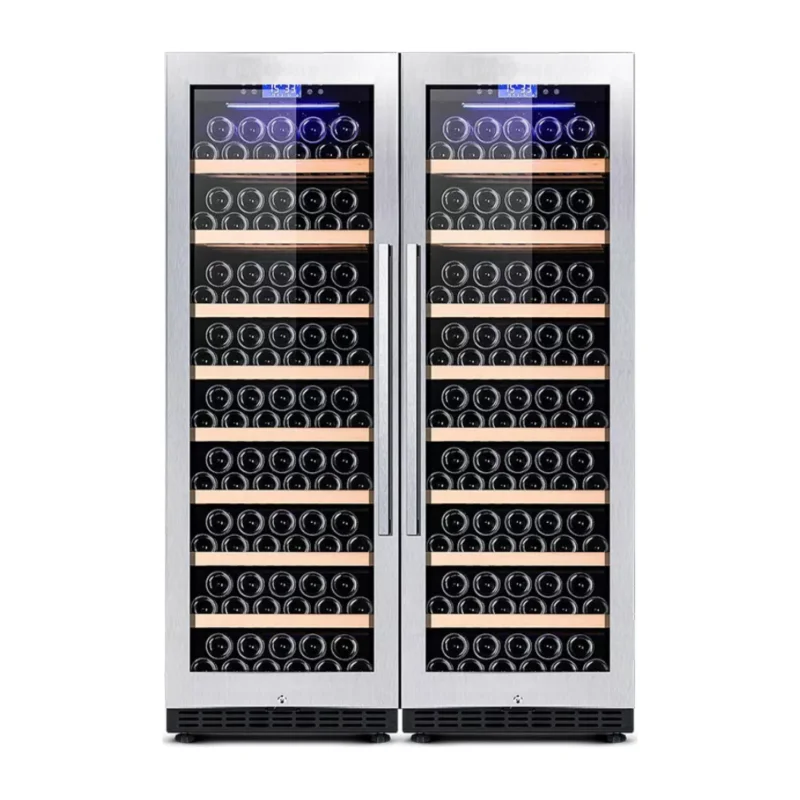 VANACE бок о Frigidaire 150 20 8 бутылок Холодильник большой двойной охладитель вина