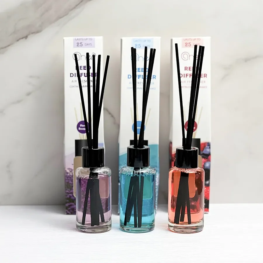 Home Decoration OEM Fire-Free Flower Aromatherapy Glass Bottle Liquid Aroma Reed Diffuser Flameless Aromatherapy