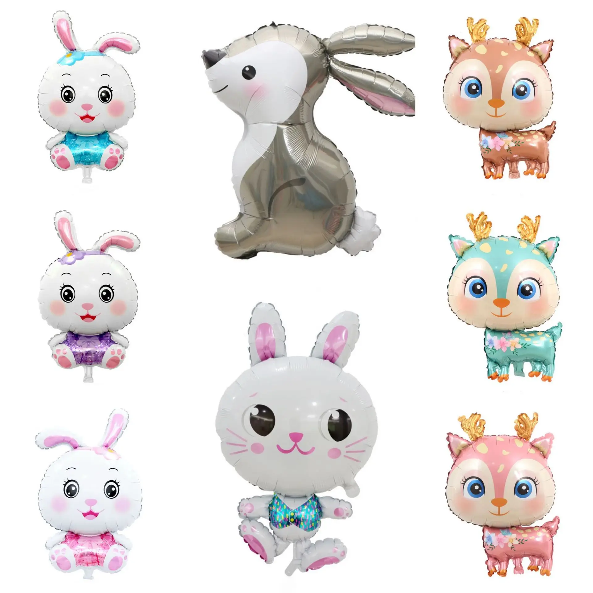Wholesale Jungle Animal Bunny Rabbit Shaped Easter Birthday New Years Party Foil Balloons