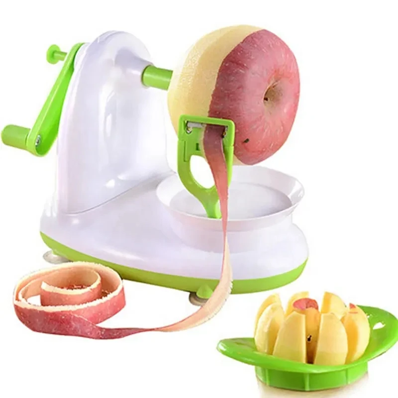 Household Mini Hand Operated Fruit Peeler Machine Apple Peeler Corer Slicer Set