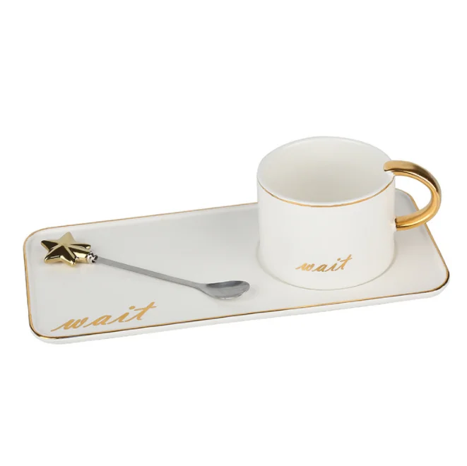 Креативный набор посуды, простая кружка для завтрака, подарок, оптовая продажа, керамическая кофейная чашка