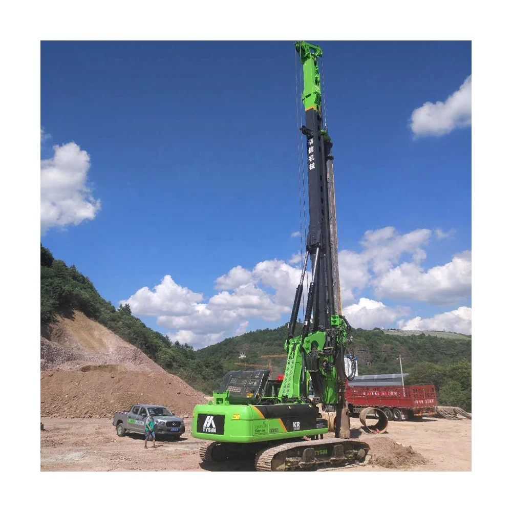 65KN Hydraulic Crawler Pile Driver Borehole Water Well Rotary Drilling Rig Machine With Cat Chassis