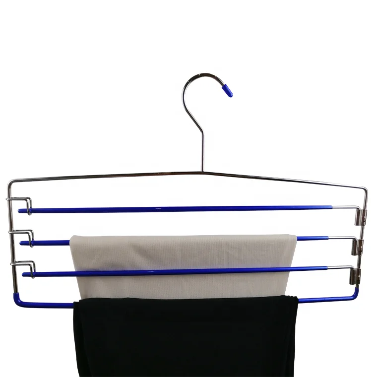 
Amazon Hotsale 4 Tier Metal Pants Hanger With PVC Coated Non Slip 