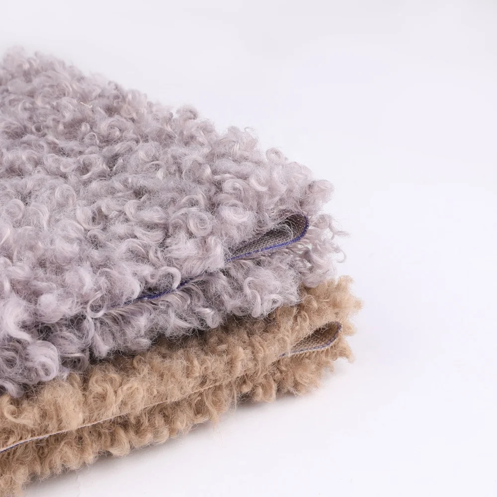 100% полиэстер, плюшевая меховая ткань, имитация искусственного овечьего пуха, ткань из берберского флиса для одежды