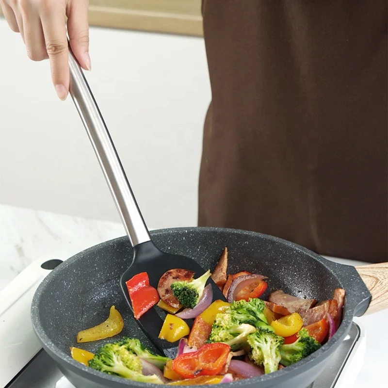 9pcs Nonstick Silicone Kitchen Utensil Set With 430 Stainless Steel Handle