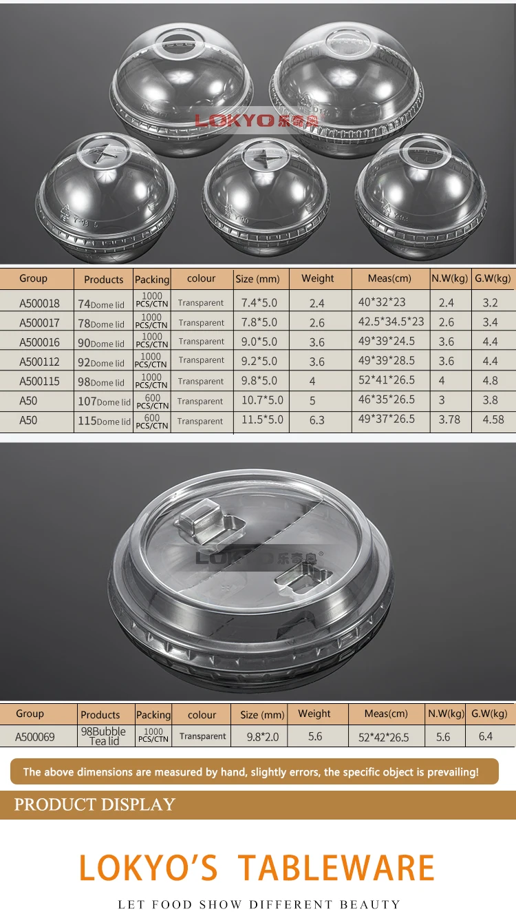 LOKYO wholesale custom logo 700ml 500ml yogurt miketea cups clear PET disposable boba juice plastic cup