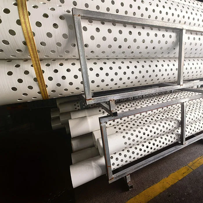 Slotted perforate PVCU perforated  drainage pipe, french drainage pipe with hole