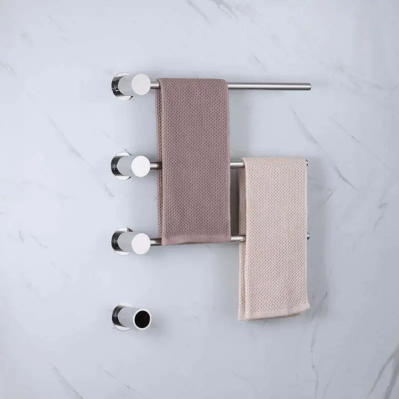 Duxini modern silver wall mounted stainless steel drying rack heated electric towel rack bar warmer holder