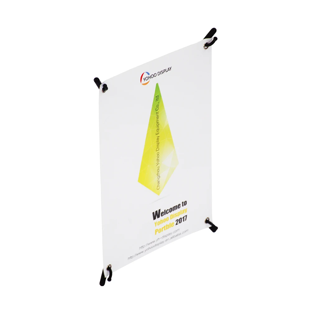 Economic Advertising Portable Mini X Banner Stand Plastic Steel Retractable Banner  on Table for Promotion