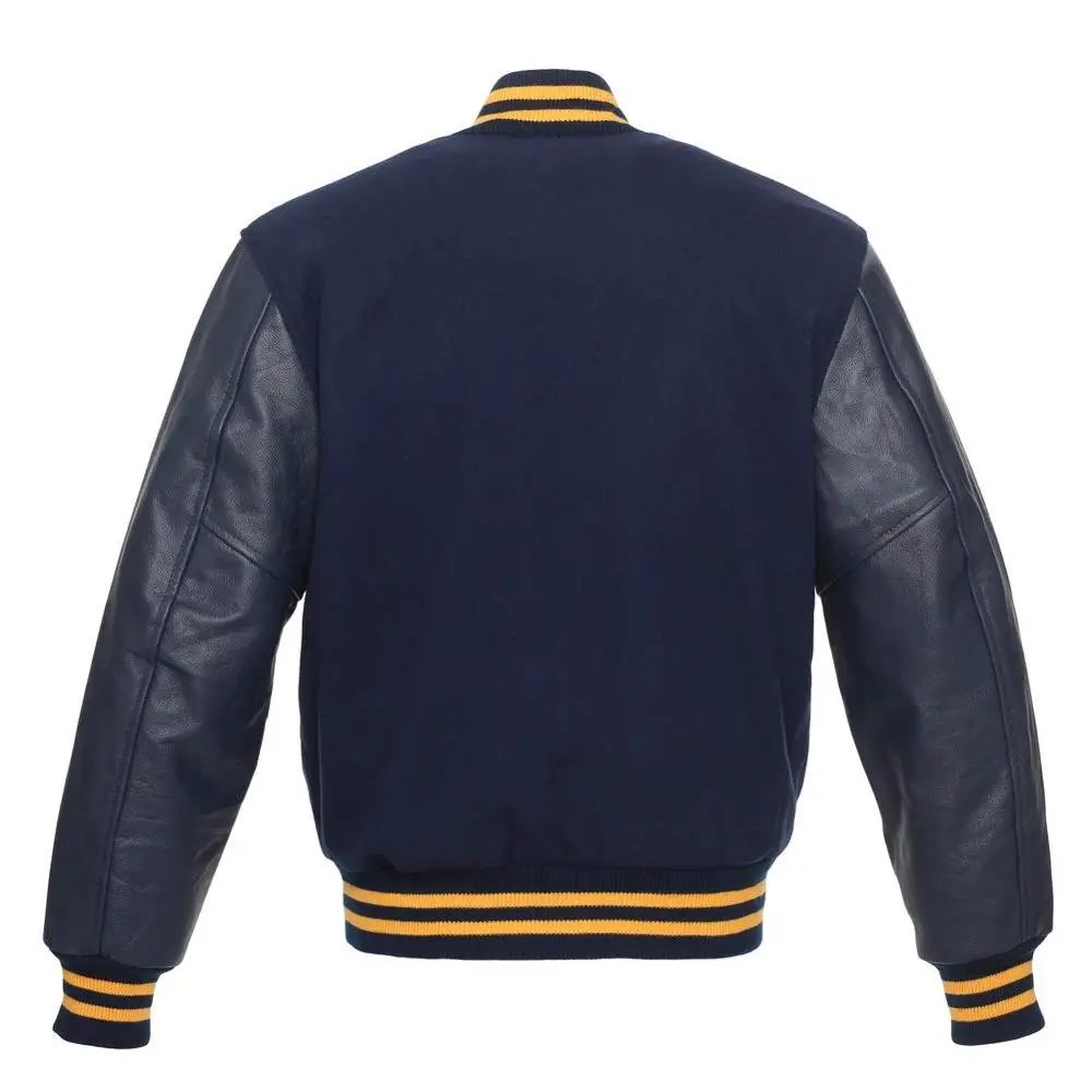 Мужская модная Бейсбольная Куртка Varsity на заказ с кожаным