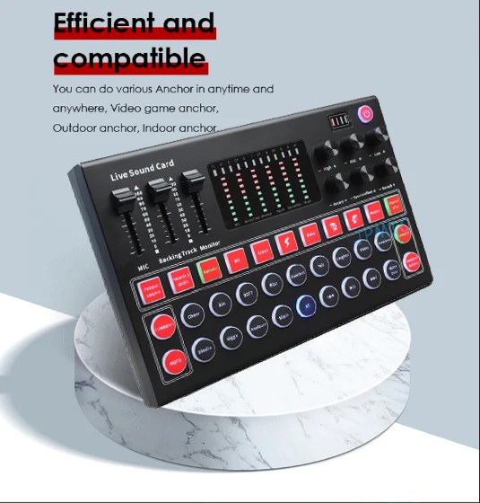 Звуковая карта Voxfull SCM90, внешний звуковой интерфейс для usb, звуковая карта для пения в реальном времени, звуковая карта