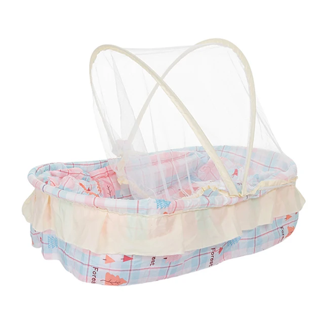 
Foldable Infant Baby Kid Child Pop Up Cot Bed Mosquito Fold Net Tent, Folding mosquito bed net for toddlers with music pad 