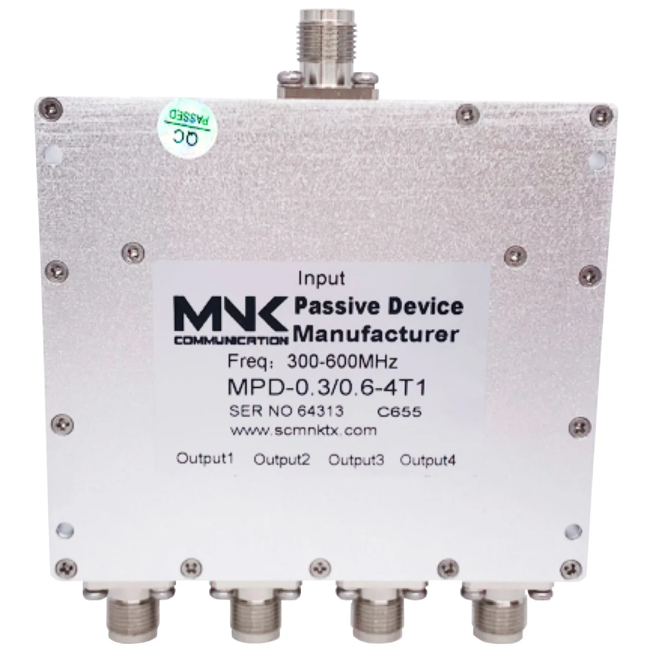 TNC Splitter 300-600MHz 4 Way rf power divider 4-Way  Wilkinson Power Spliter combiner  Passive suppliers