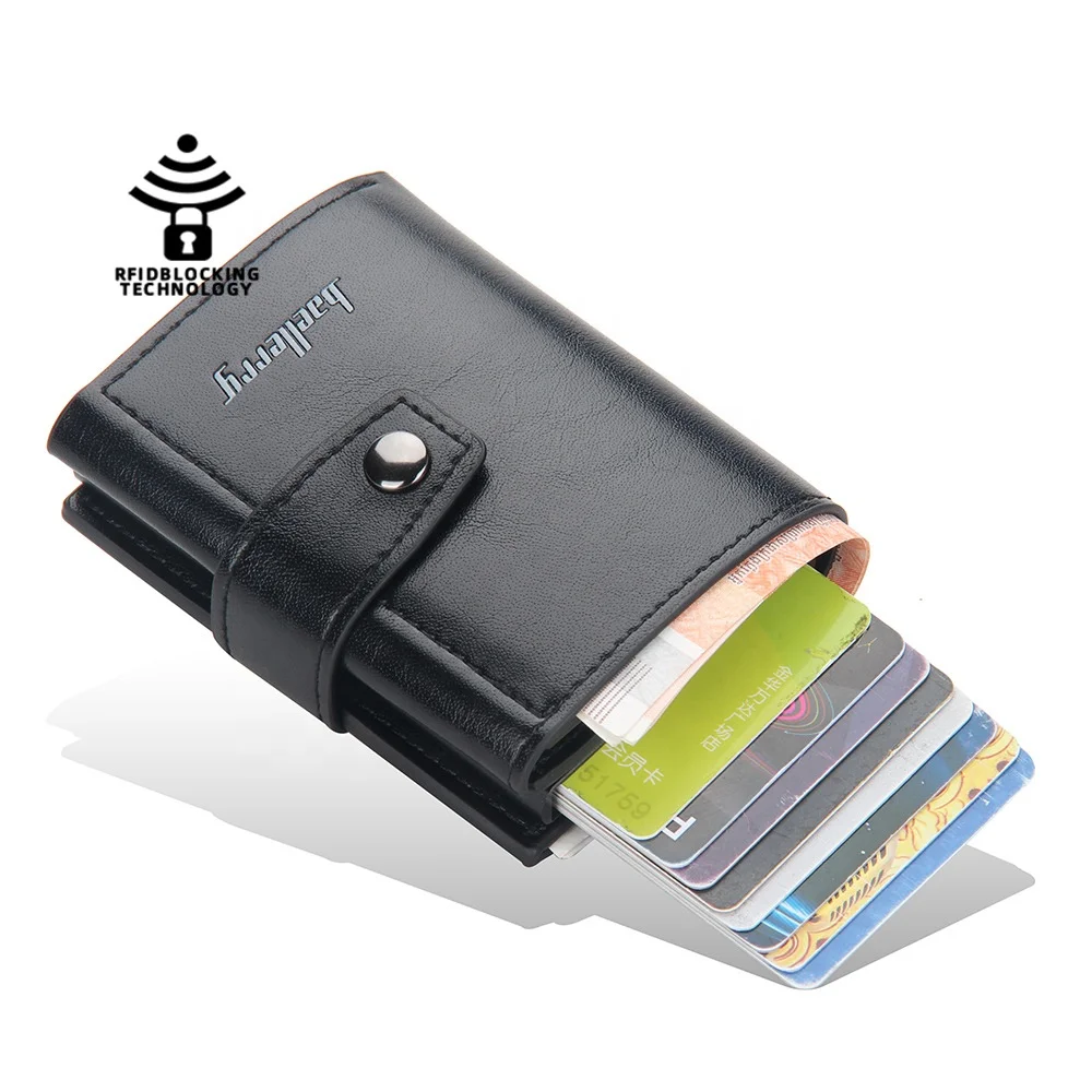 Men aluminum box credit card holder Mens Slim Wallet RFID Blocking Bifold Credit Card Holder for Men