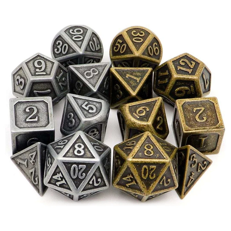 Stock Game Supplies Metal Dice Set custom metal dice