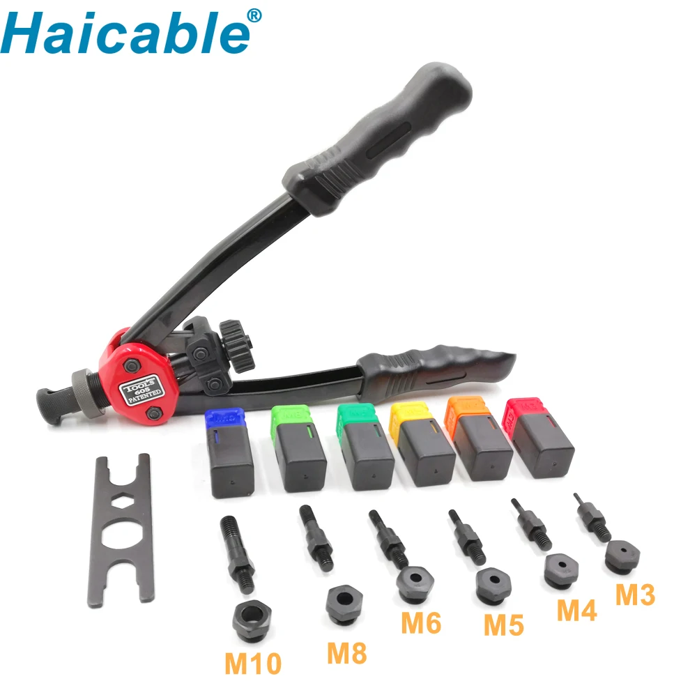 Manual Riveter Guns Hand Riveting Tool Heavy Duty Hand Rivet Nut Gun M3/M4/M5/M6/M8/M10