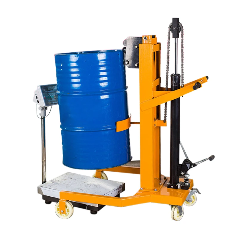 oil drum pump hydraulic lifter 350kg 520kg container drum roll clamp stacker manual mover dumpers carrier stacker