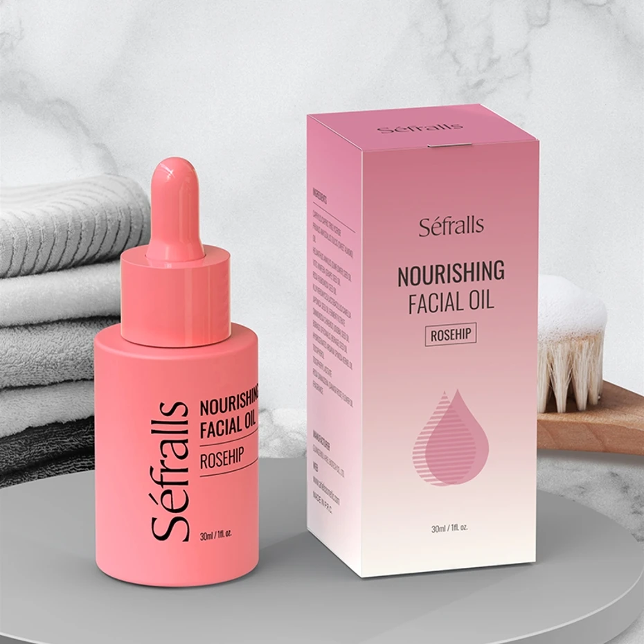 Rosehip Facial Essence Oil Soothing Plant Extract ODMOEM Essence Oil Firming Skin Custom Facial Massage oil