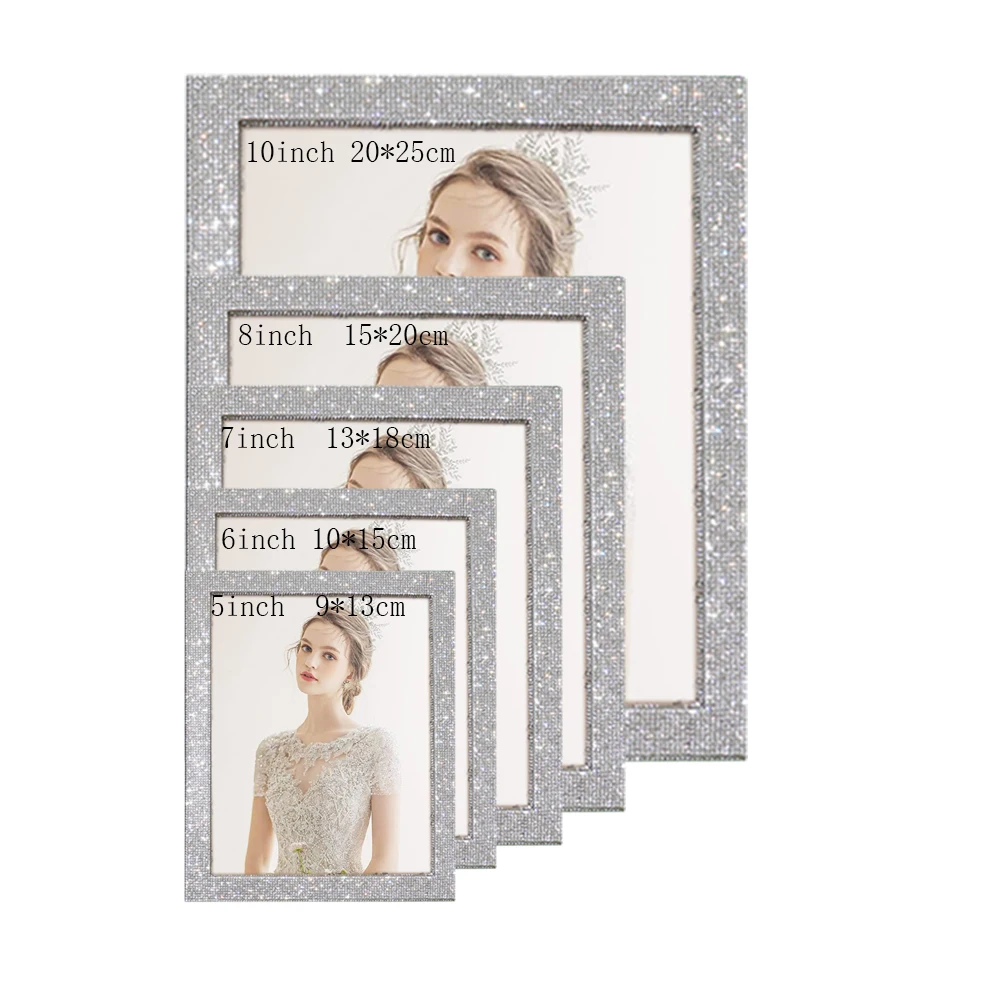 Glitter Rhinestone Diamond Decoration Bling Luxury Crystals Pictures Photo Frame