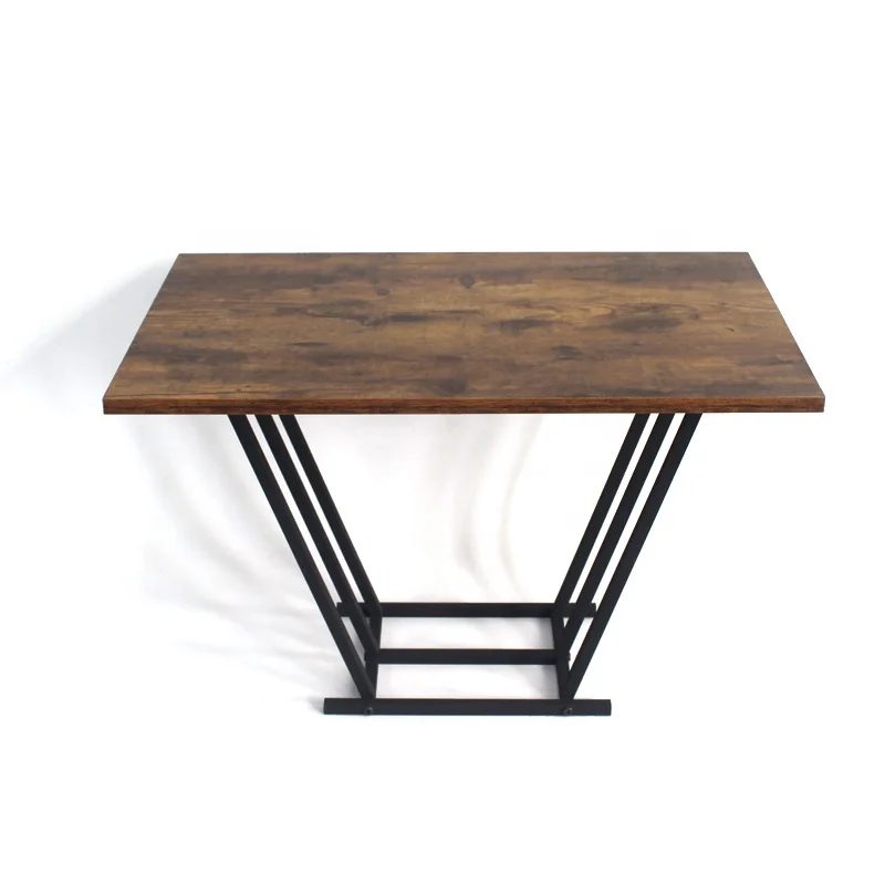 Modern Industrial Metal Wood Accent Table Living Room Furniture Side Table Antique Coffee Table