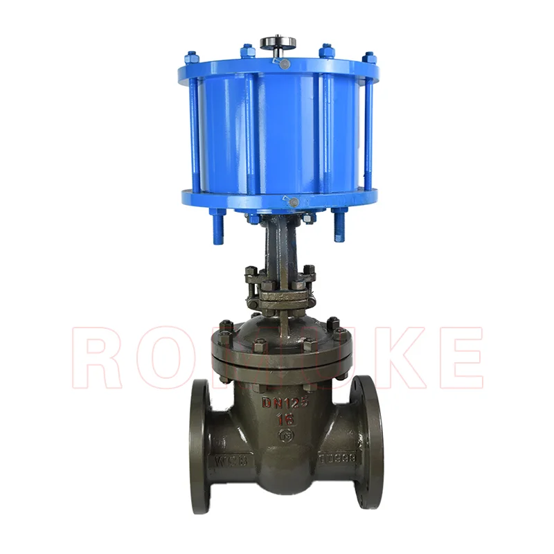 Z641H-16C   Carbon Steel WCB Rising Stem Wedge Flange Pneumatic Gate Valve