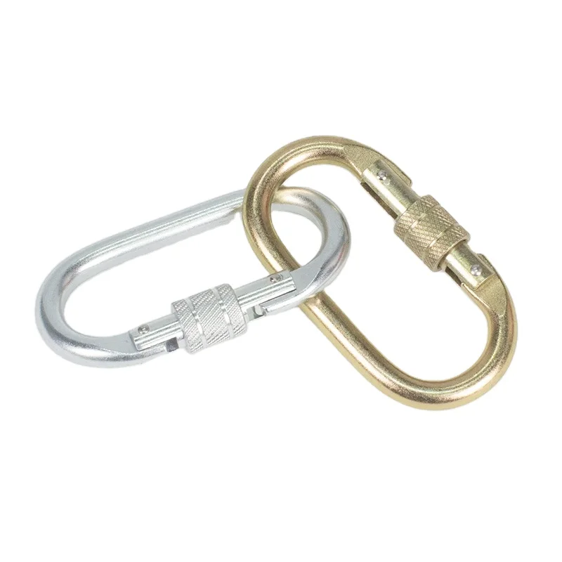 
Custom 23KN Safety Carabiner Hook Small Camping Cold Formed Steel Carabiner 