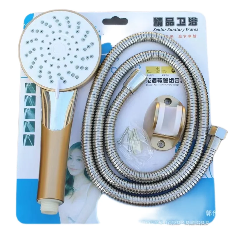 Whole Set  Shower Hose Plastic Hand Shower Head Shower Hand Set