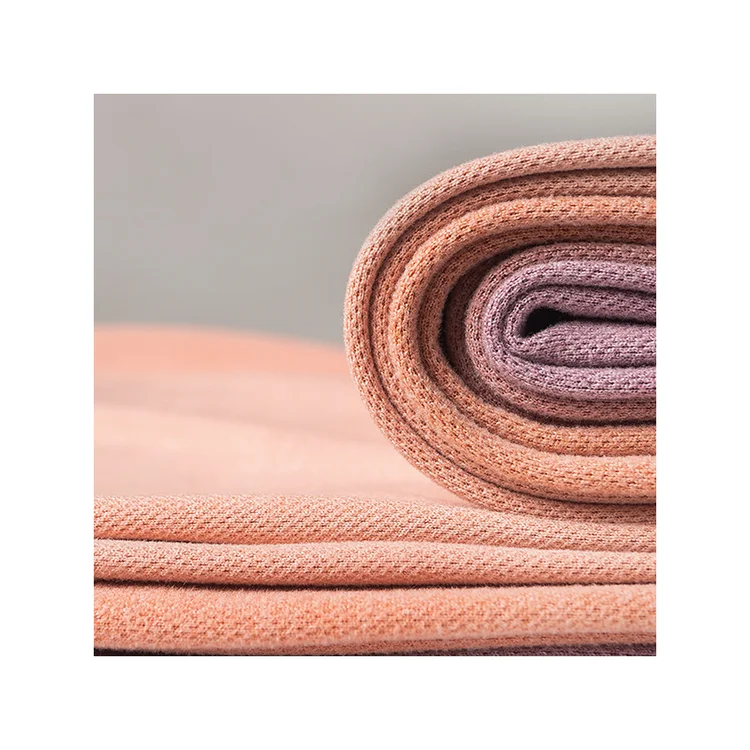 Free Sample Jersey Knit Polyester Spandex Fabric 260g Double Faced Comfortable Thermal Underwear for Warm Fabrics