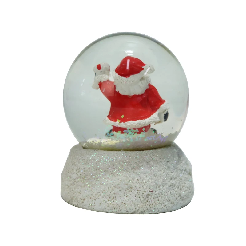 2024 Custom Christmas Gift Resin Crystal Crafts Christmas Decorations Snow Ball Music Snow Globes And Sonwball For Decor
