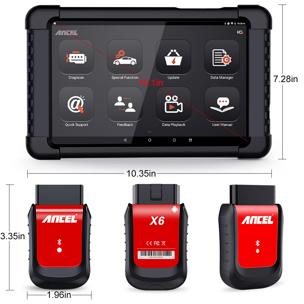 Ancel X6 B-luetooth Obd2 Scanner Car Diagnostic Tool Professional Full System Airbag Oil EPB DPF Reset Tools Automotive Scanner