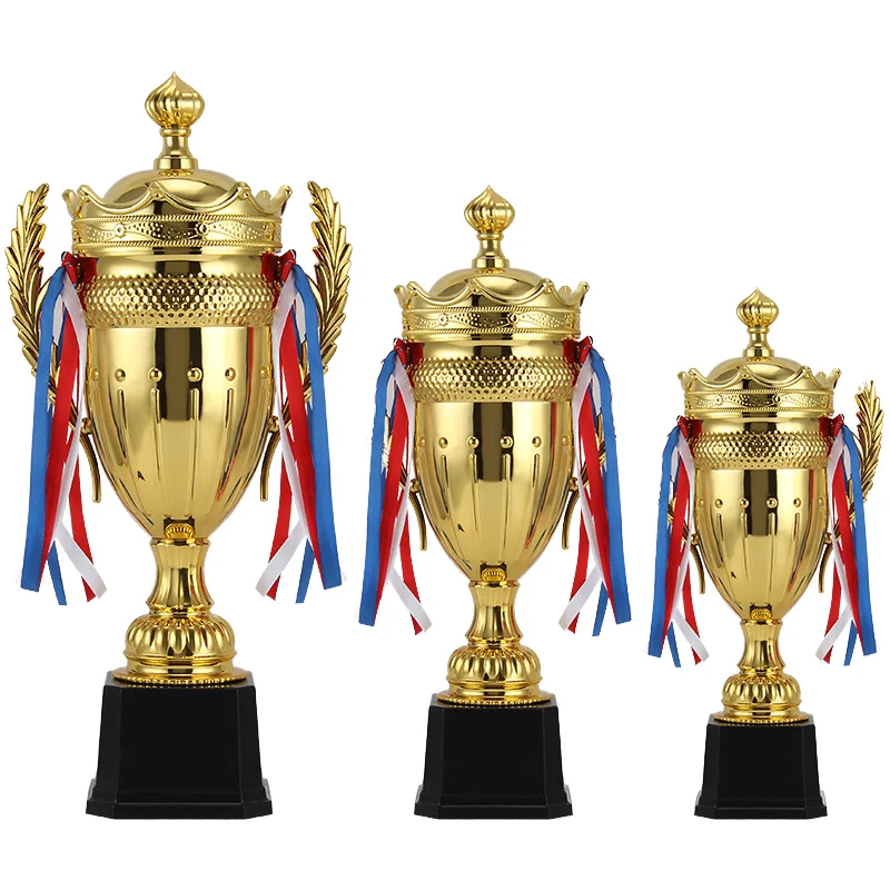 Wholesale Sports Party Various Material Trophies Metal UV Printed Medals and Plaques Bronze Logo Trophies for Gifts
