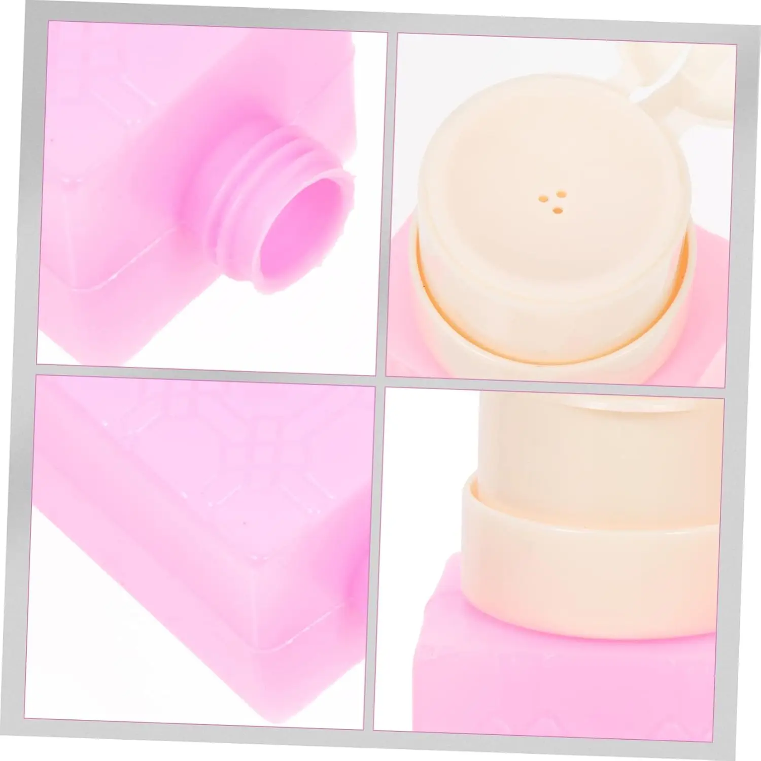Silicone Nail Remover and Makeup Remover Pump Dispenser Bottle for Gel and Liquid Silicone Portable Empty PP Bottles Travel