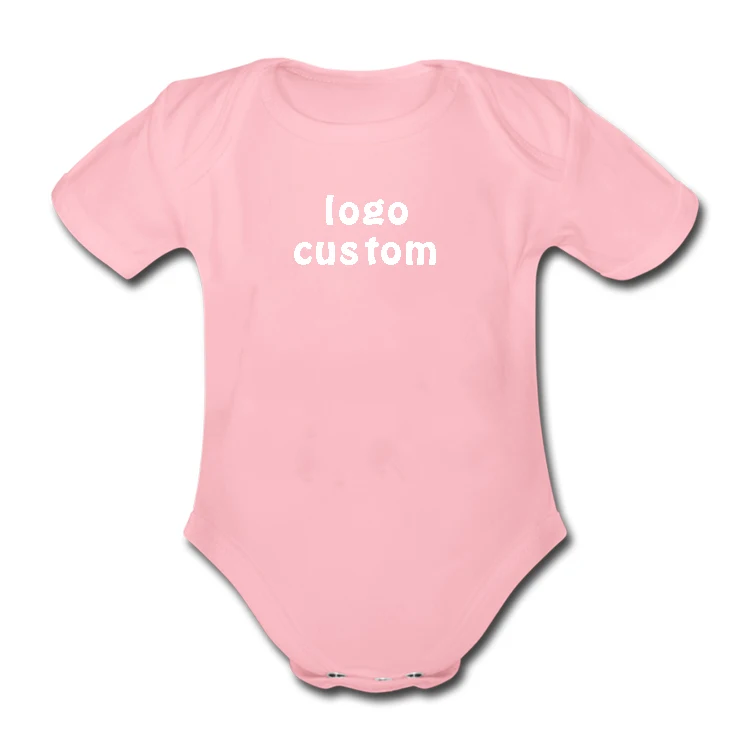 Custom Baby Clothes 100% Cotton Short Sleeve Plain Baby Jumpsuit OEM Baby Clothing Rompers