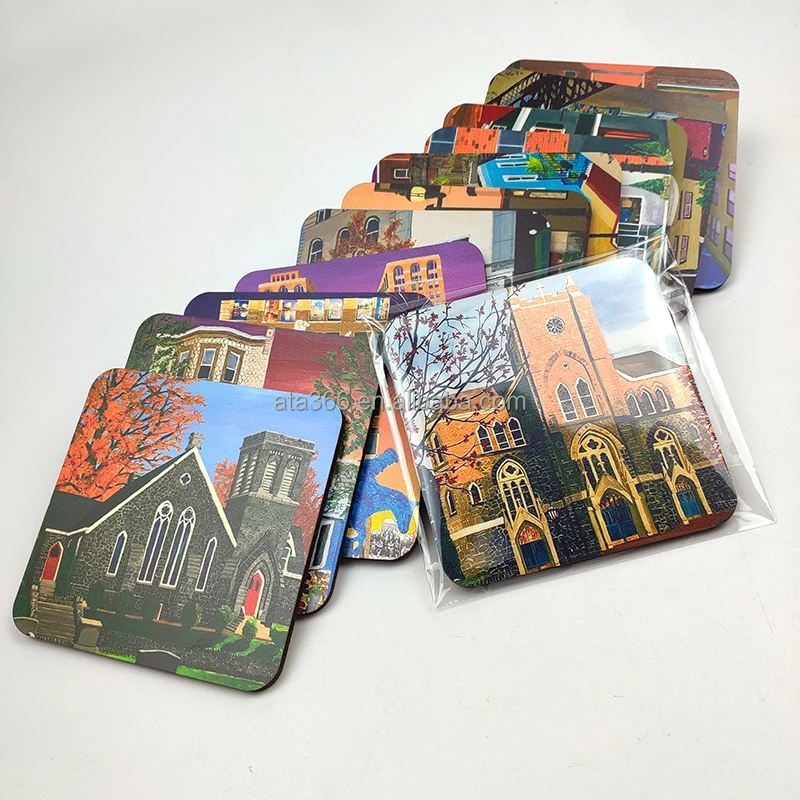 2 NEW Nature Customized wooden Coaster MDF Sublimation Coasters sublimation coasters wholesale