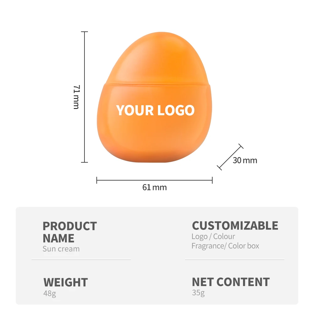Private Label OEM Cream/Liquid Color With Zinc Oxide 35g Waterproof Facial Natural Reef Safe SPF 50 Sunscreen