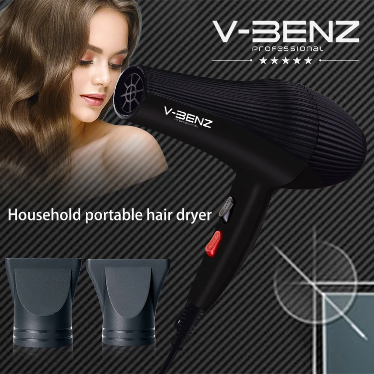 V-BENZ Blue Light Hair Care High Power Hair Dryer Professional Negative Ionic Fast Drying Low Noise Hair Blow Dryer