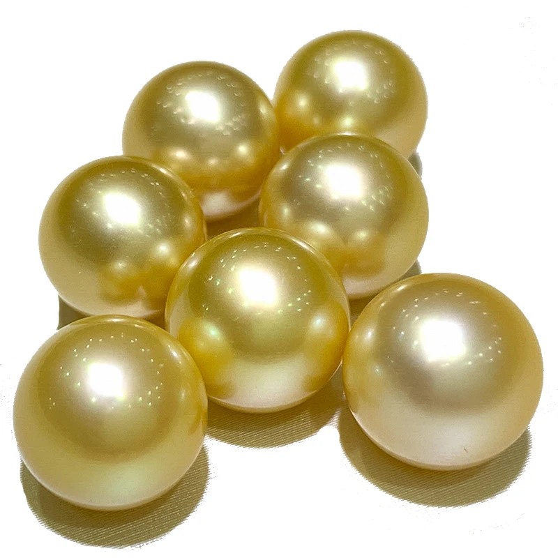 Large Golden Philippines Southsea Pearl Strands Original Custom Craft Pearls Beads Loose Pearl