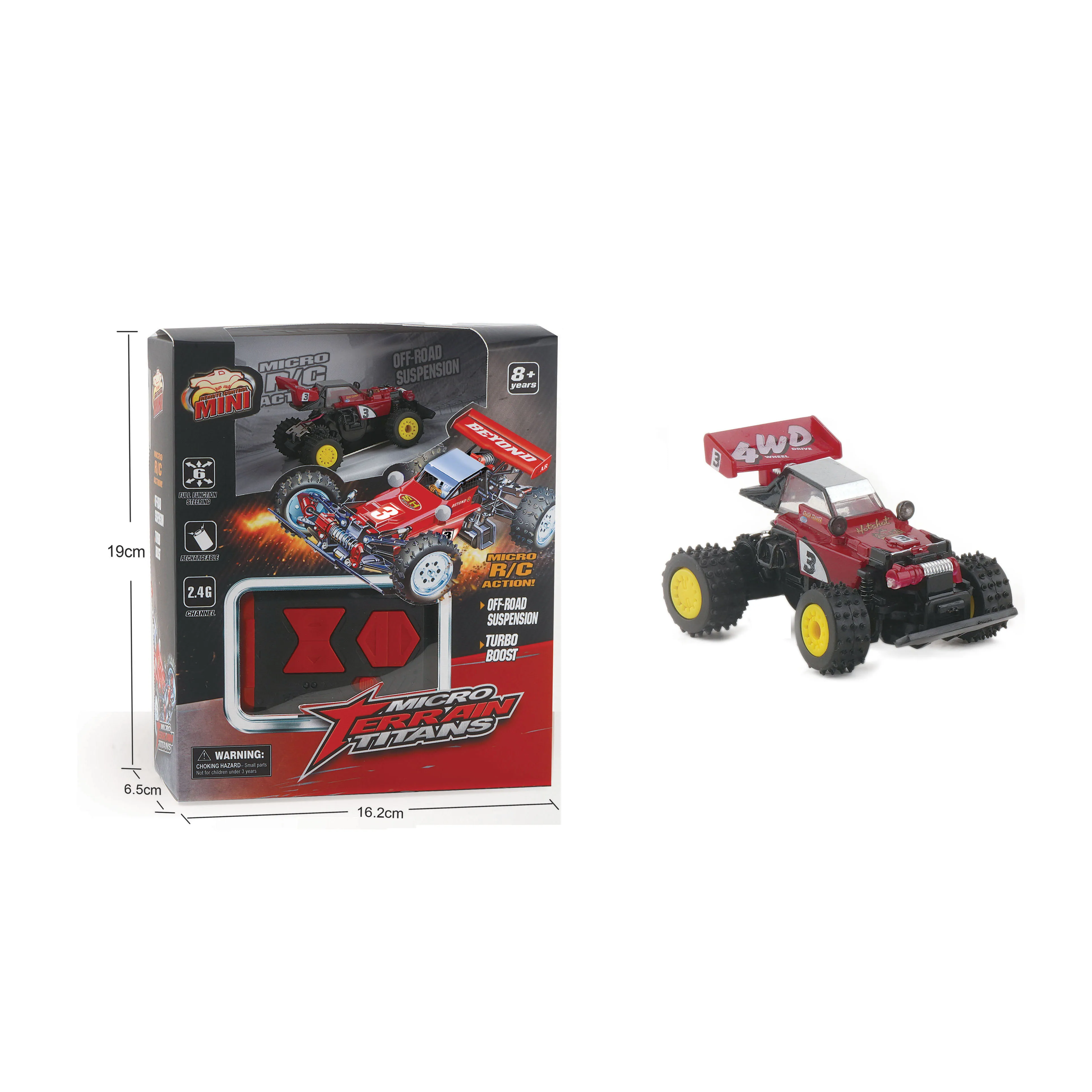 1:64 2.4G 5-Channel  7CM RC Car UV Printing Frequency Conversion Environmentally Friendly Mini Mountain Remote Control Car