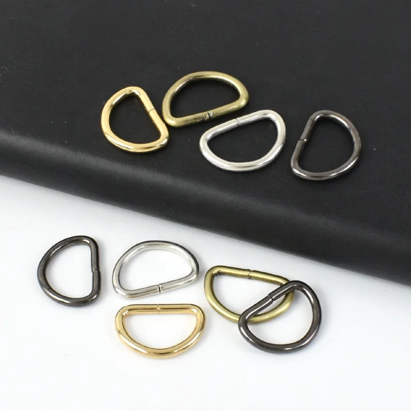 MeeTee BF073 13mm Luggage Hardware Accessories DIY Handmade Bag Connective Fittings Shoulder Bag Strap Alloy D Ring Buckle